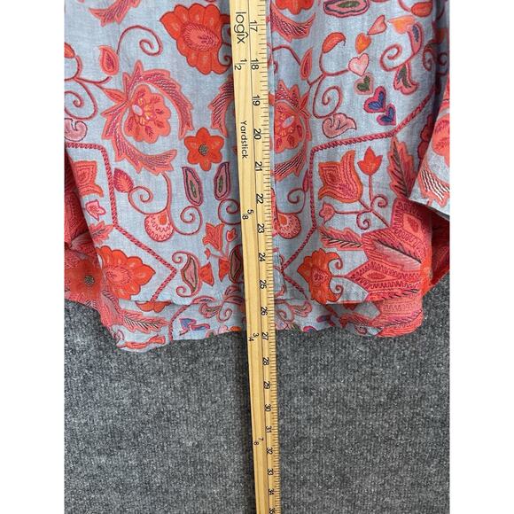 Soft Surroundings Boho Print Button Top Women’s Size Large - Picture 3 of 11